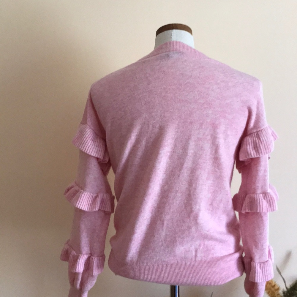 J.CREW SLEEVE RUFFLE SWEATER - Picture 3 of 6